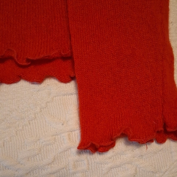 Belle France Red Cashmere Crew Neck Sweater Size XL - Picture 3 of 10